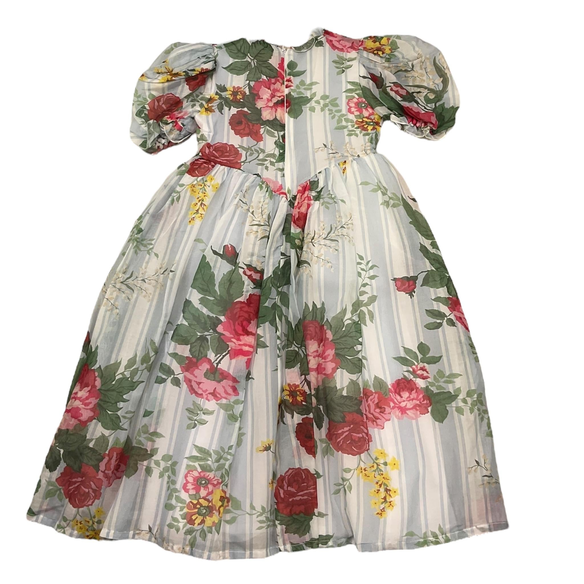 Vivetta Abito Mezza Manica Tinta Unita Fantasia Floreale per Bambina VE255148A AZZURRO VIVETTA 