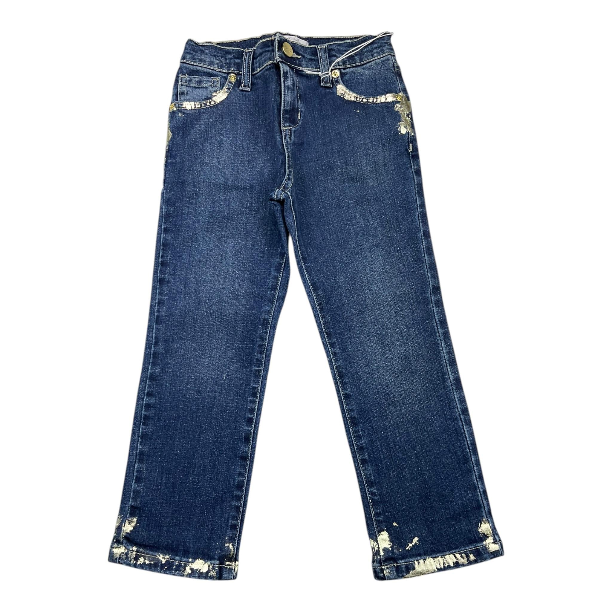 U+è BY MISS GRANT jeans tinta unita con girovita regolabile Blu per Bambina UE1461 BLU U+è BY MISS GRANT 