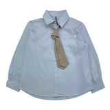 MANILA GRACE set camicia-cravatta tinta unita Azzurro per Bambina MFJF24S139 AZZURRO MANILA GRACE 