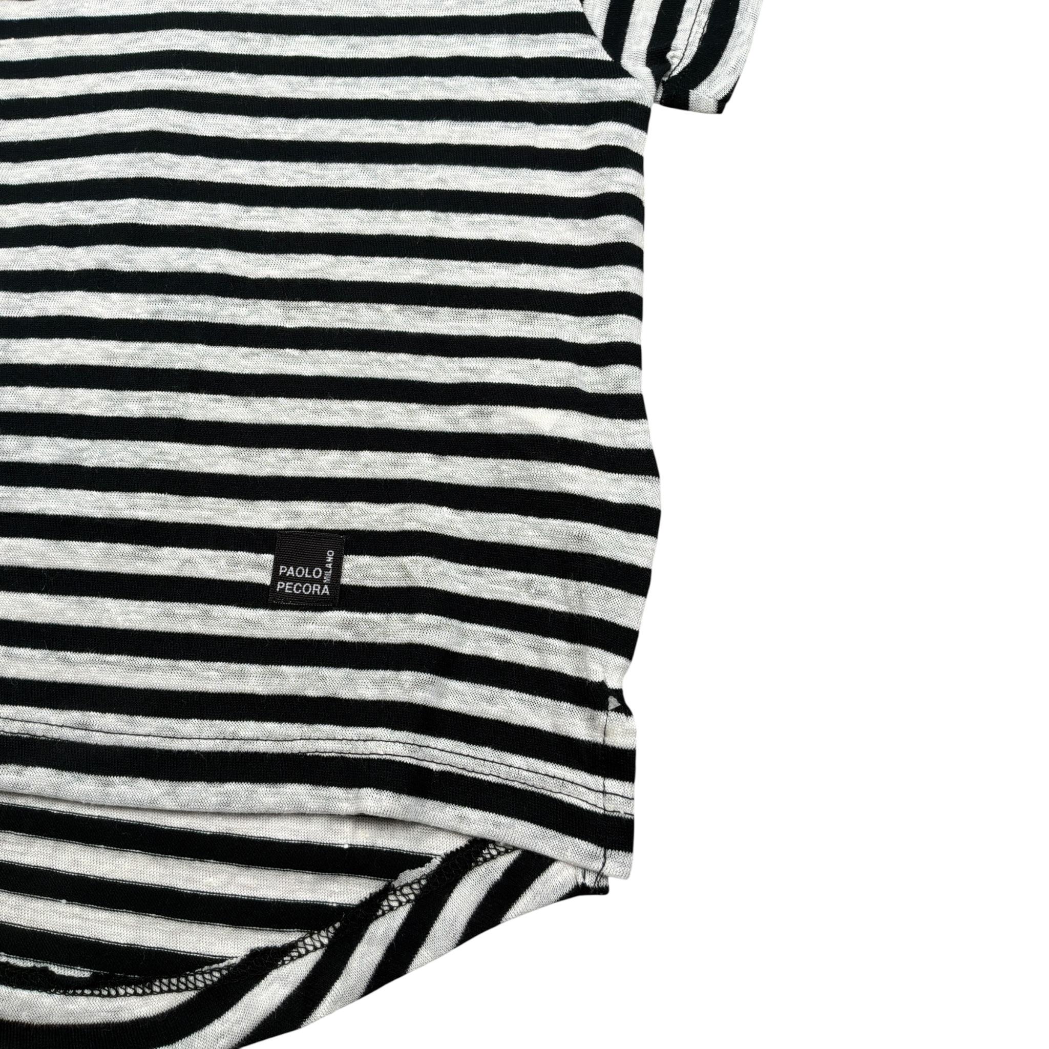 Paolo Pecora T-Shirt Fantasia A Righe Nero per Bambino PP2214 NERO PAOLO PECORA 