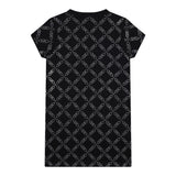 MICHAEL KORS abito mezza manica tinta unita con brillantini Nero per Bambina R30165 NERO MICHAEL KORS 