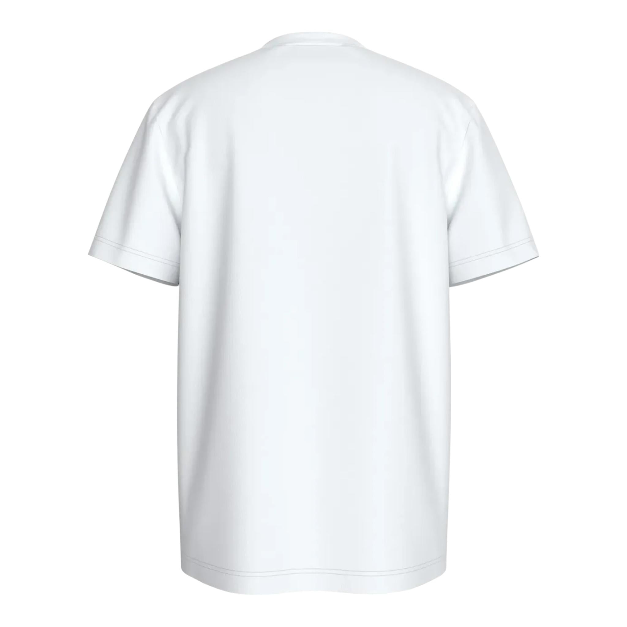 Calvin Klein T-Shirt Girocollo Tinta Unita con Stampa per Bambino IU0IU00676 BIANCO CALVIN KLEIN 
