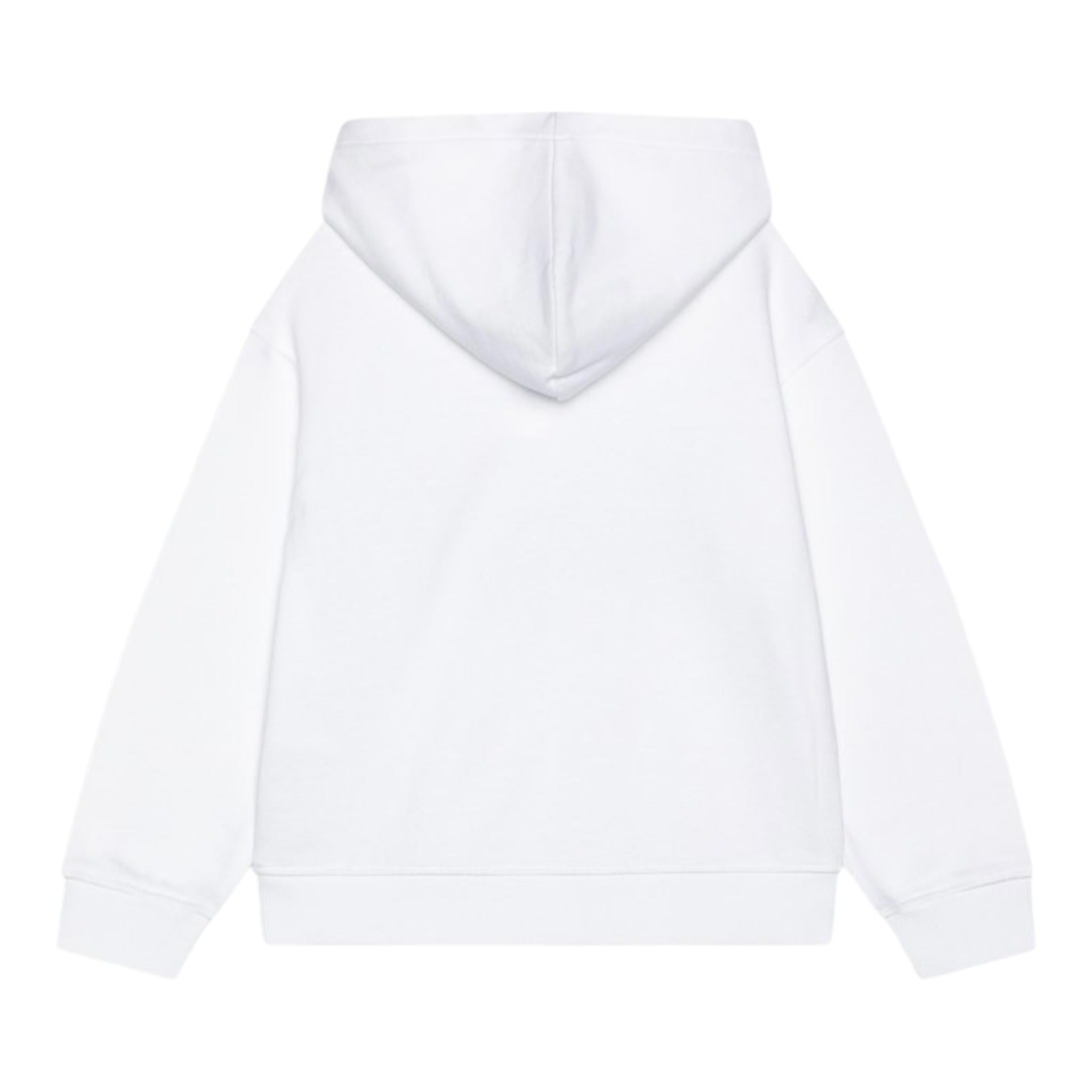 Moschino Felpa Chiusa con Cappuccio Tinta Unita con Stampe per Bambino HUF08T BIANCO MOSCHINO 