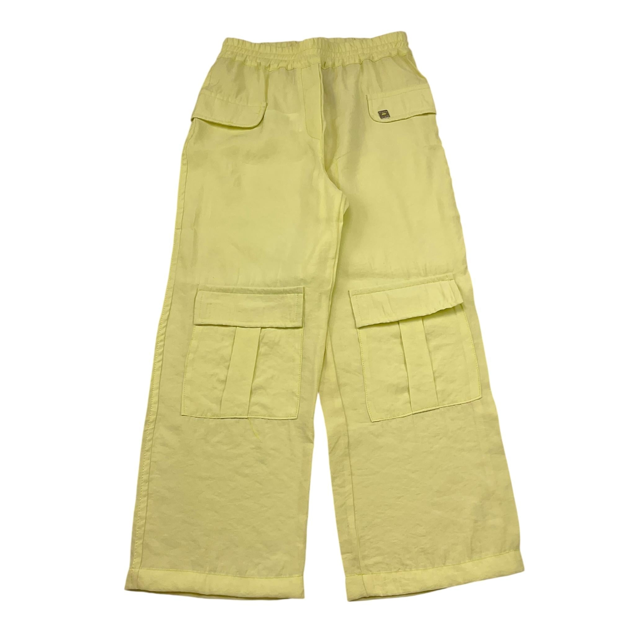 Manila Grace Pantalone Tinta Unita con Elastico In Vita per Bambina 407PMBS25 GIALLO MANILA GRACE 