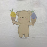 Aventiquattrore Einfarbiges T-Shirt mit Rundhalsausschnitt und cremefarbenem Aufdruck für Neugeborene