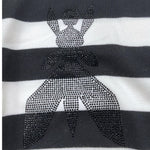 PATRIZIA PEPE maglia bicolore girocollo con fantasia a righe Bianco/nero per Bambina 7K0048 BIANCO/NERO PATRIZIA PEPE 