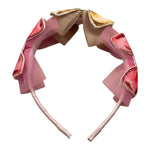 DAGA COLLECTION cerchietto tinta unita con applicazioni fiocco Rosa per Bambina A24128 ROSA DAGA COLLECTION 