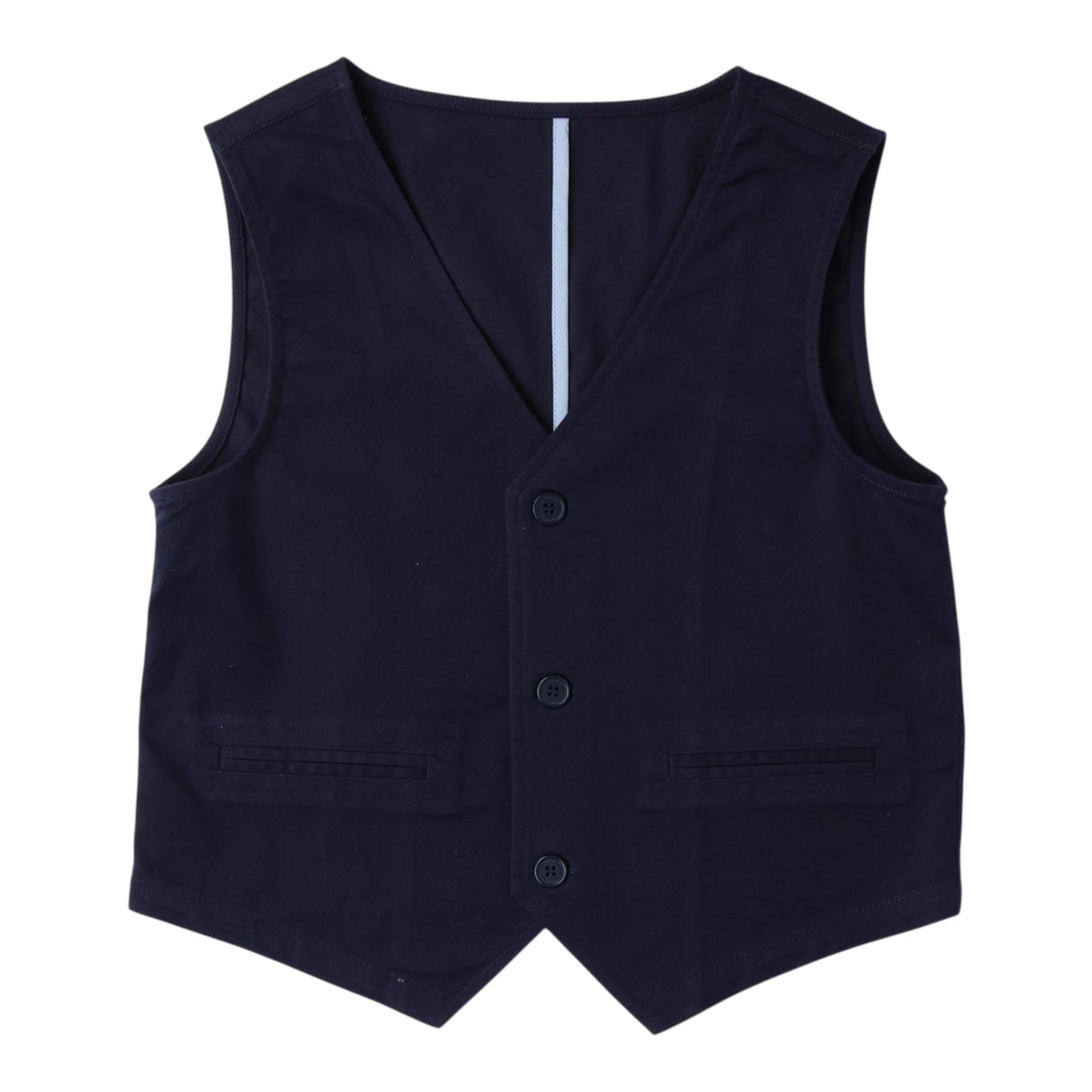 Sarabanda Gilet Tinta Unita con Bottoni per Neonato 0B670N BLU SARABANDA 