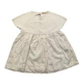 Wedoble Weißes Kleid mit Blumendruck und halblangen Ärmeln für Babys