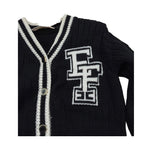 ELISABETTA FRANCHI cardigan tinta unita con profili in contrasto Nero per Bambina EFMA142 NERO ELISABETTA FRANCHI 