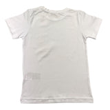 Emc Rundhals-T-Shirt einfarbig mit Kontrastdruck weiß für Neugeborene
