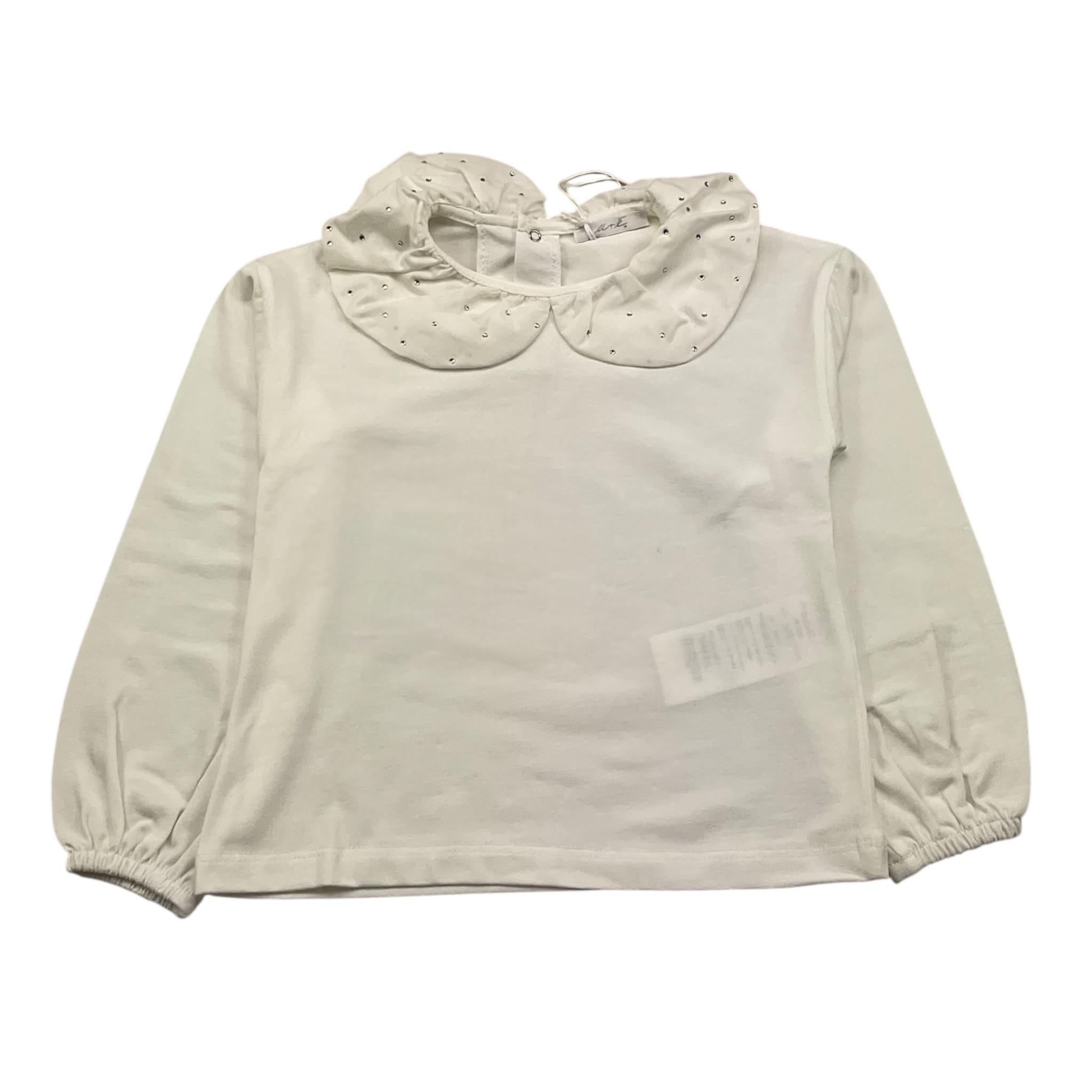 M+E' shirt tinta unita con colletto Bianco per Neonata UE1023 BIANCO M+E' 