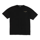 Balmain – Einfarbiges T-Shirt mit Rundhalsausschnitt und schwarzem Logo-Print für Mädchen