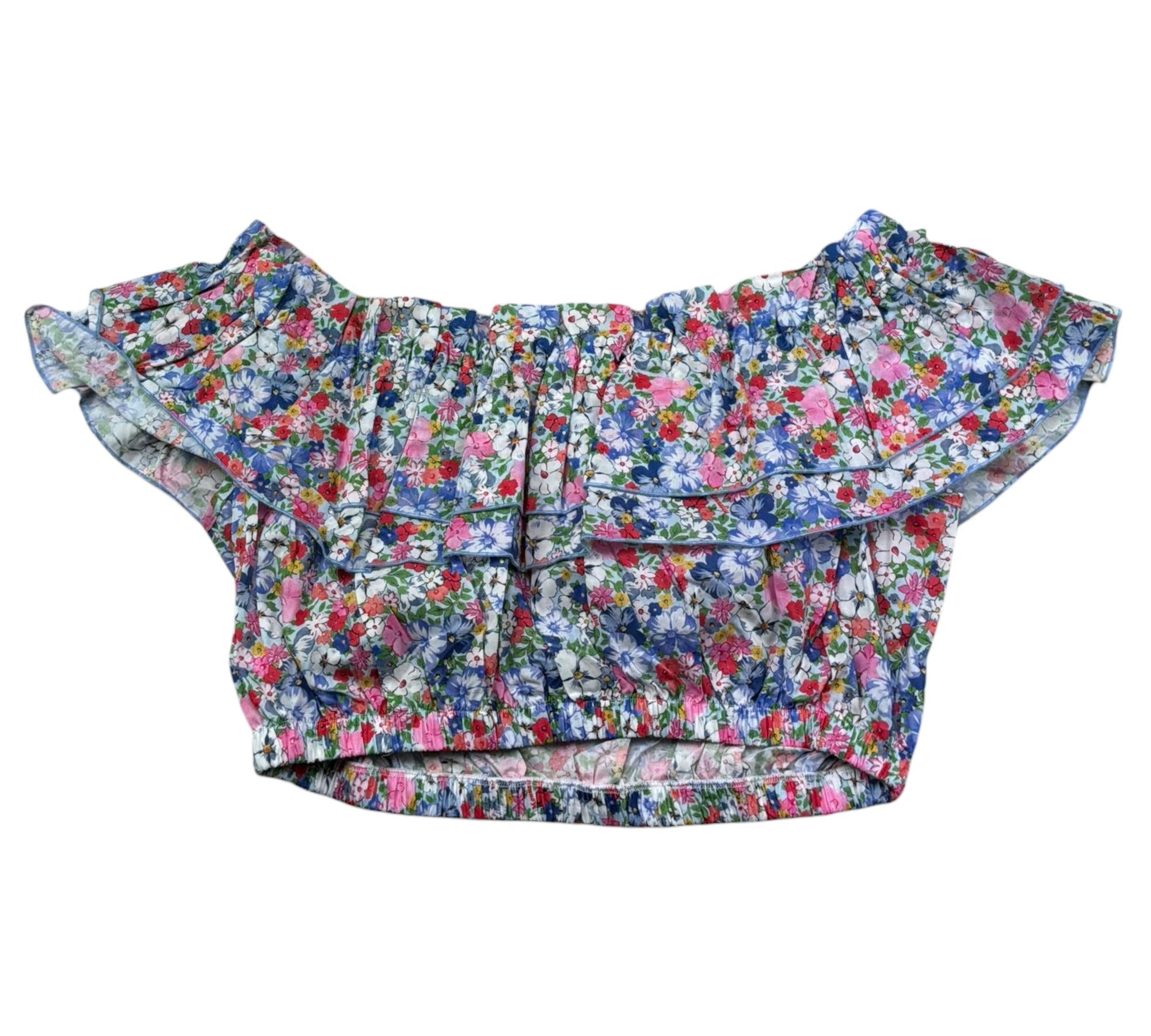 Monnalisa Top Mezza Manica Stampa Fantasia Floreale per Bambina 419301 MULTICOLOR MONNALISA 