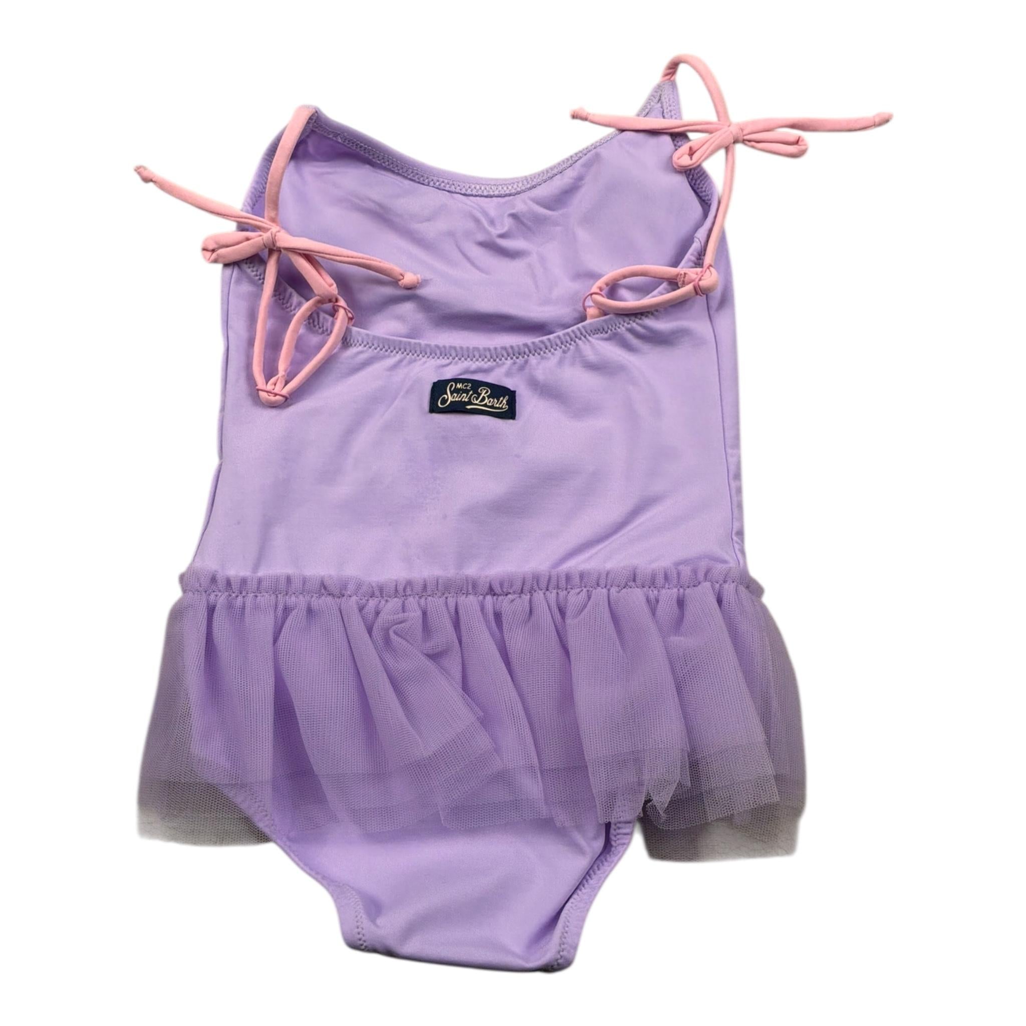 Saint Barth Costume Intero Tinta Unita per Neonata DANC000104 LILLA SAINT BARTH 