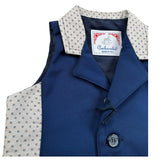 Ambaraba Gilet Tinta Unita con Profili In Contrasto per Neonato FM32063 BLU AMBARABA 