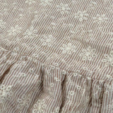 Lalalu' Abito tinta unita con Fantasia A Righe Bianco per Bambina VTL70PB BIANCO LALALU' 