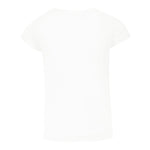 Monnalisa T-Shirt Girocollo Tinta Unita con Stampa per Bambina 19E615 BIANCO MONNALISA 