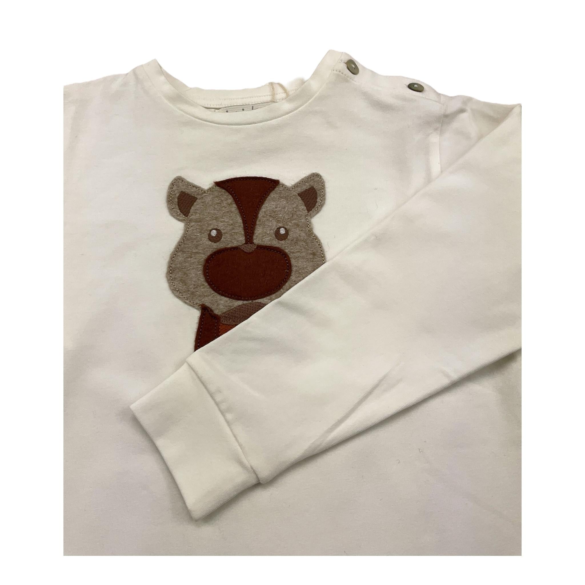 MALVI & CO shirt girocollo tinta unita cn ricamo Bianco per Bambino F23B209CAJJ BIANCO MALVI & CO 