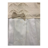 Marlu‘ Zweifarbiges Halbarmkleid mit beigem Kragen für Baby-Mädchen