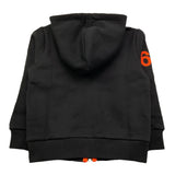 SUN68 felpa con zip e cappuccio tinta unita con logo Nero per Bambino F44331 NERO SUN68 
