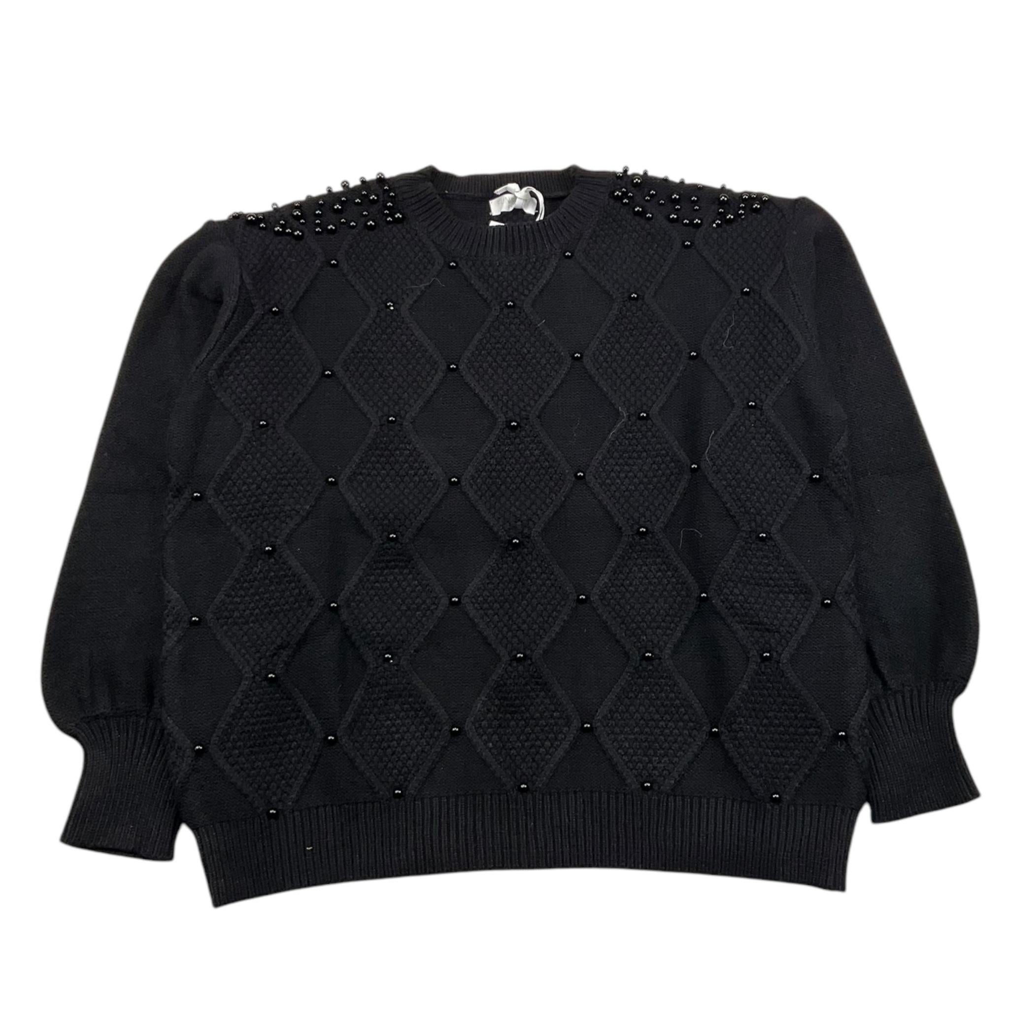 FUN & FUN maglia collo alto tinta unita con applicazioni Nero per Bambina FCJSW00070X NERO FUN & FUN 