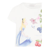 Monnalisa Maxi T-Shirt Girocollo Tinta Unita con Brillantini per Bambina 19E620 BIANCO MONNALISA 