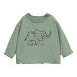 PLAY UP shirt girocollo tinta unita con stampa Verde per Neonato PA011AP11002 VERDE PLAY UP 