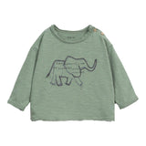 PLAY UP shirt girocollo tinta unita con stampa Verde per Neonato PA011AP11002 VERDE PLAY UP 