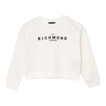 JOHN RICHMOND felpa tinta unita girocollo con stampa Bianco per Bambina RGA24053FEXXXJ BIANCO JOHN RICHMOND 