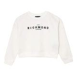 JOHN RICHMOND felpa tinta unita girocollo con stampa Bianco per Bambina RGA24053FEXXXJ BIANCO JOHN RICHMOND 