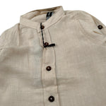 Never Too Camicia tinta unita con Colletto Coreano Sabbia per Neonato NT1232N SABBIA NEVER TOO 