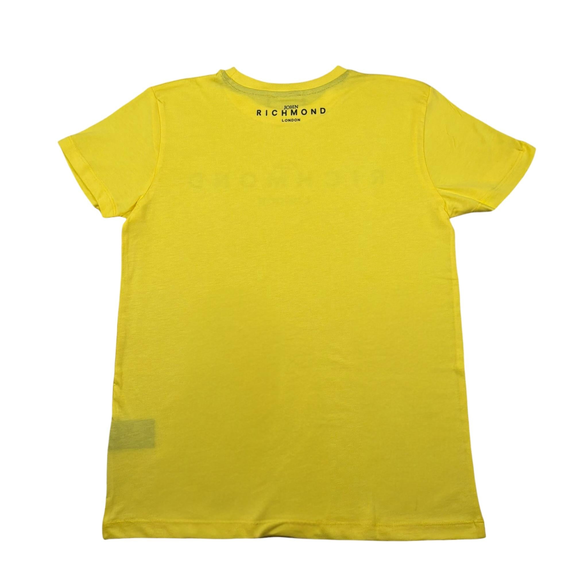 John Richmond T-Shirt Girocollo Tinta Unita con Stampa per Bambino RBP25003TSX GIALLO JOHN RICHMOND 