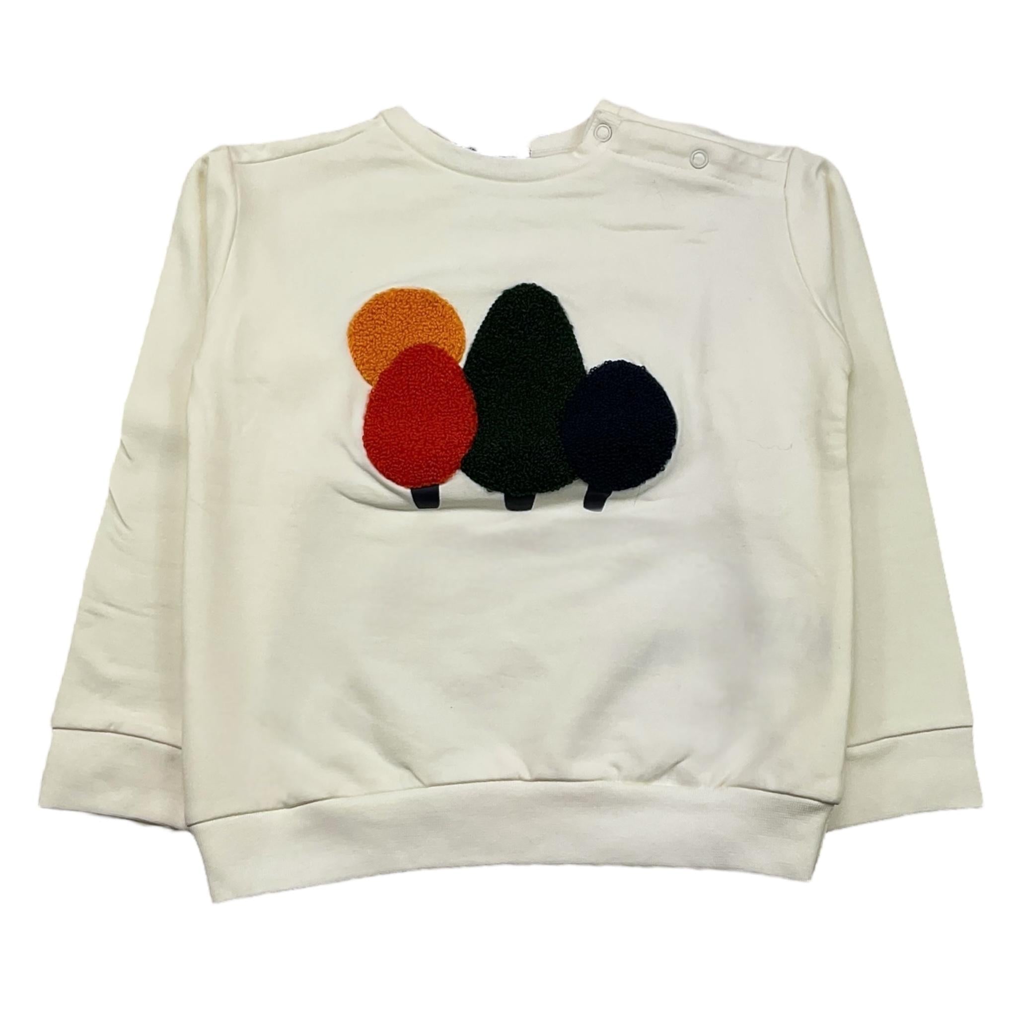 NEVER TOO felpa chiusa gircollo tinta unita con stampa in contrasto Panna per Bambino NT2152NJ PANNA NEVER TOO 