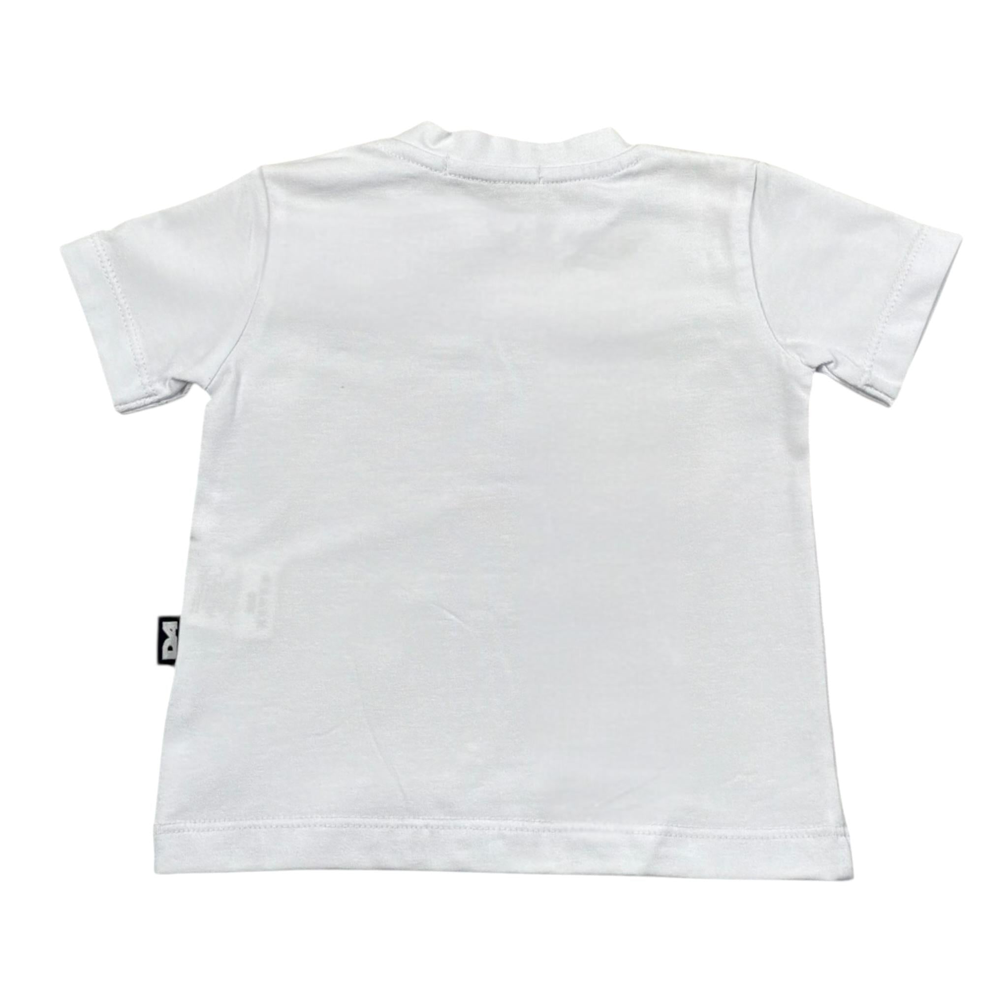 Daniele Alessandrini T-Shirt Tinta Unita con Stampa per Neonato 1296M00226X BIANCO DANIELE ALESSANDRINI 