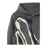 IL GUFO felpa chiusa cn cappuccio tinta unita cn stampa Grigio per Bambino A24MF287M0116 GRIGIO IL GUFO 