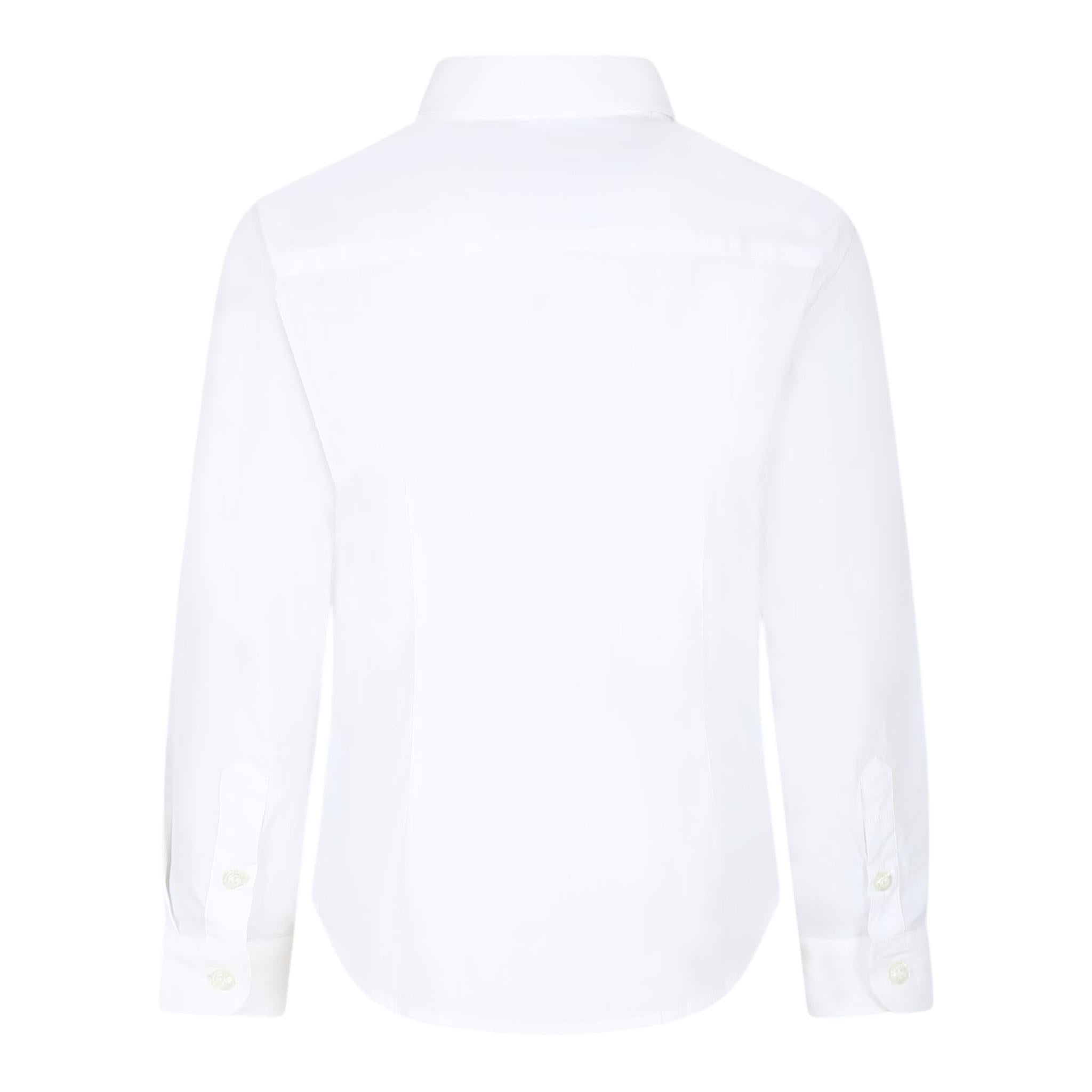 EMPORIO ARMANI camicia tinta unita con logo Bianco per Bambino 8N4CJ0 BIANCO EMPORIO ARMANI 