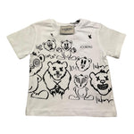 Iceberg T-Shirt Tinta Unita Girocollo con Stampa per Neonato TSICE5112B BIANCO ICEBERG 