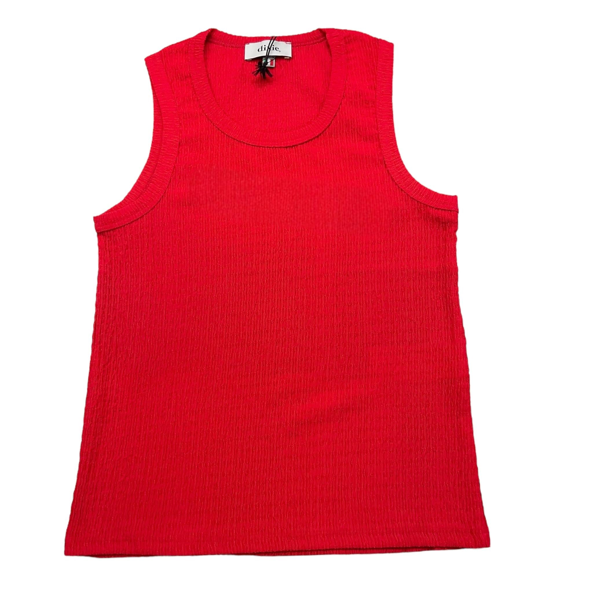 Dixie Canotta Girocollo Tinta Unita per Bambina MO07032G74 ROSSO DIXIE 