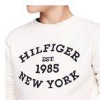 TOMMY HILFIGER felpa tinta unita girocollo con stampa Panna per Bambino KB0KB09048 PANNA TOMMY HILFIGER 