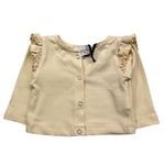 TRUSSARDI cardigan tinta unita con logo Panna per Neonata TIA25181 PANNA TRUSSARDI 