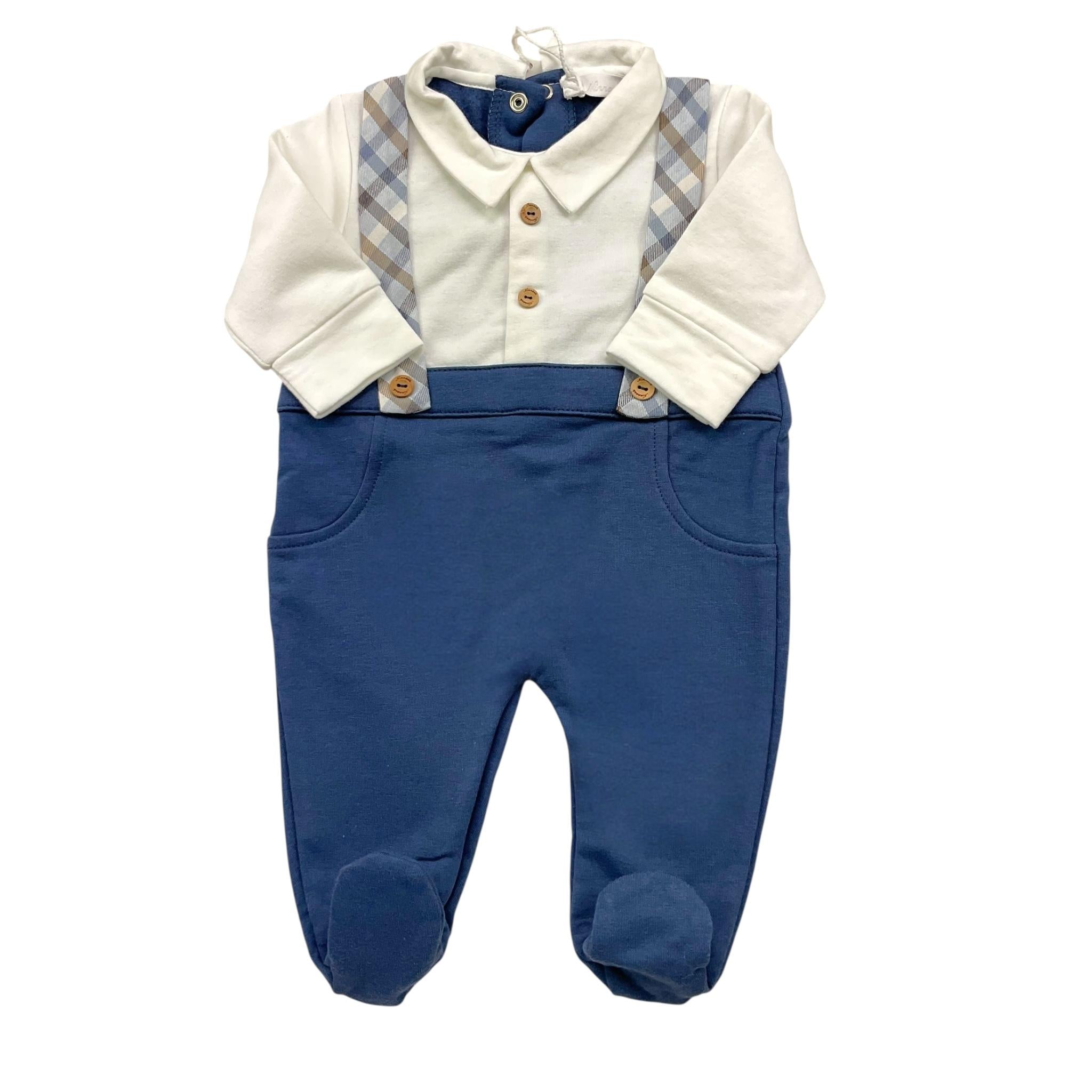 NINNAOH tutina tinta unita con fantasia Bianco per Neonato I21247T BIANCO NINNAOH 