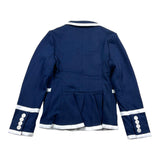 Ralph Lauren Einfarbige Jacke mit Knöpfen und Kontrastbesatz Blau für Mädchen