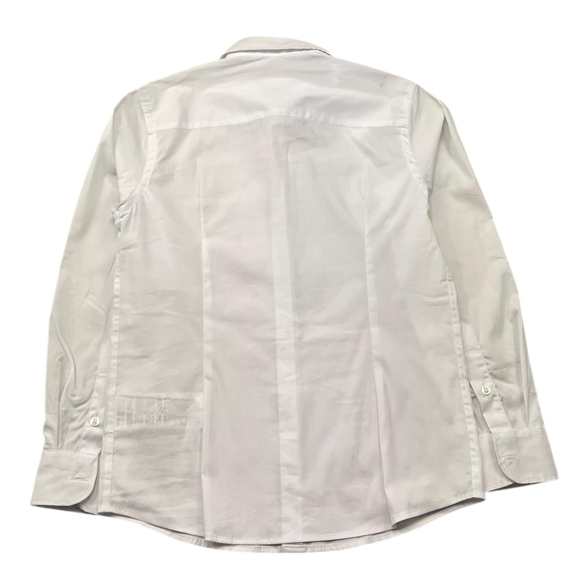 Manuel Ritz Camicia Manica Lunga Tinta Unita con Logo per Bambino MR2900 BIANCO MANUEL RITZ 