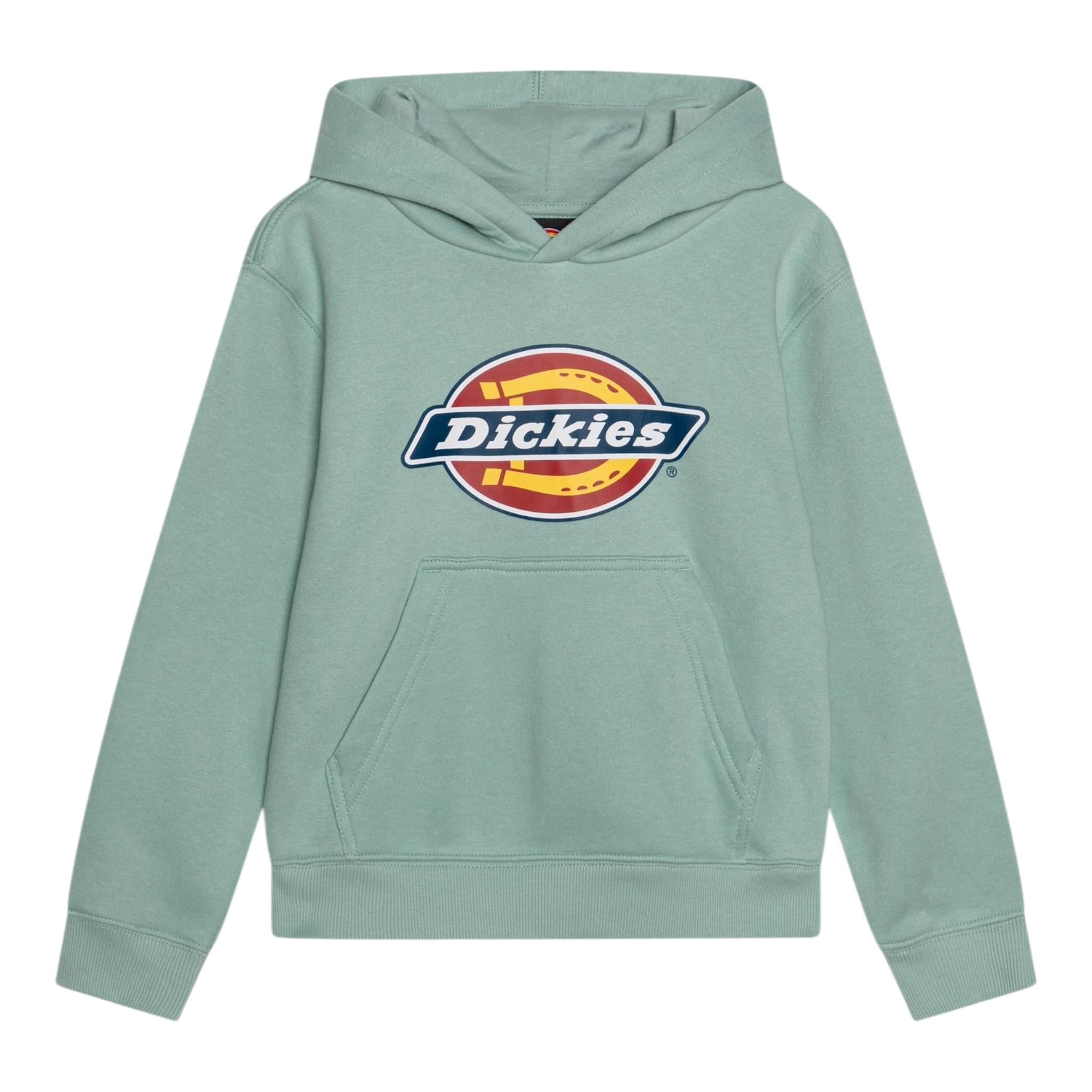 DICKIES felpa tinta unita con cappuccio e logo Verde acqua per Bambino DK0KWR27KBK1 VERDE ACQUA DICKIES 