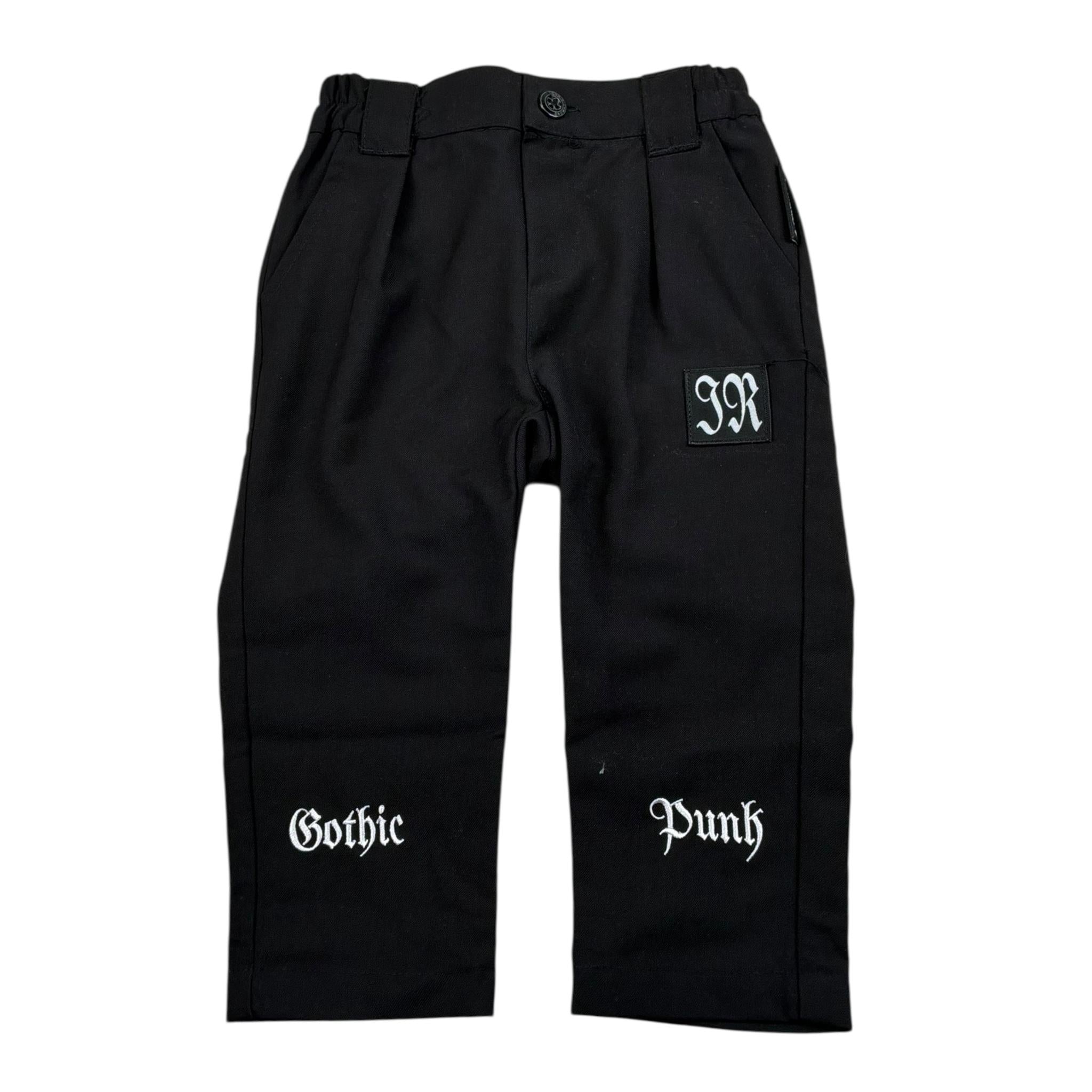 John Richmond Pantalone Tinta Unita con Elastico In Vita per Neonato RIP23083PA NERO JOHN RICHMOND 