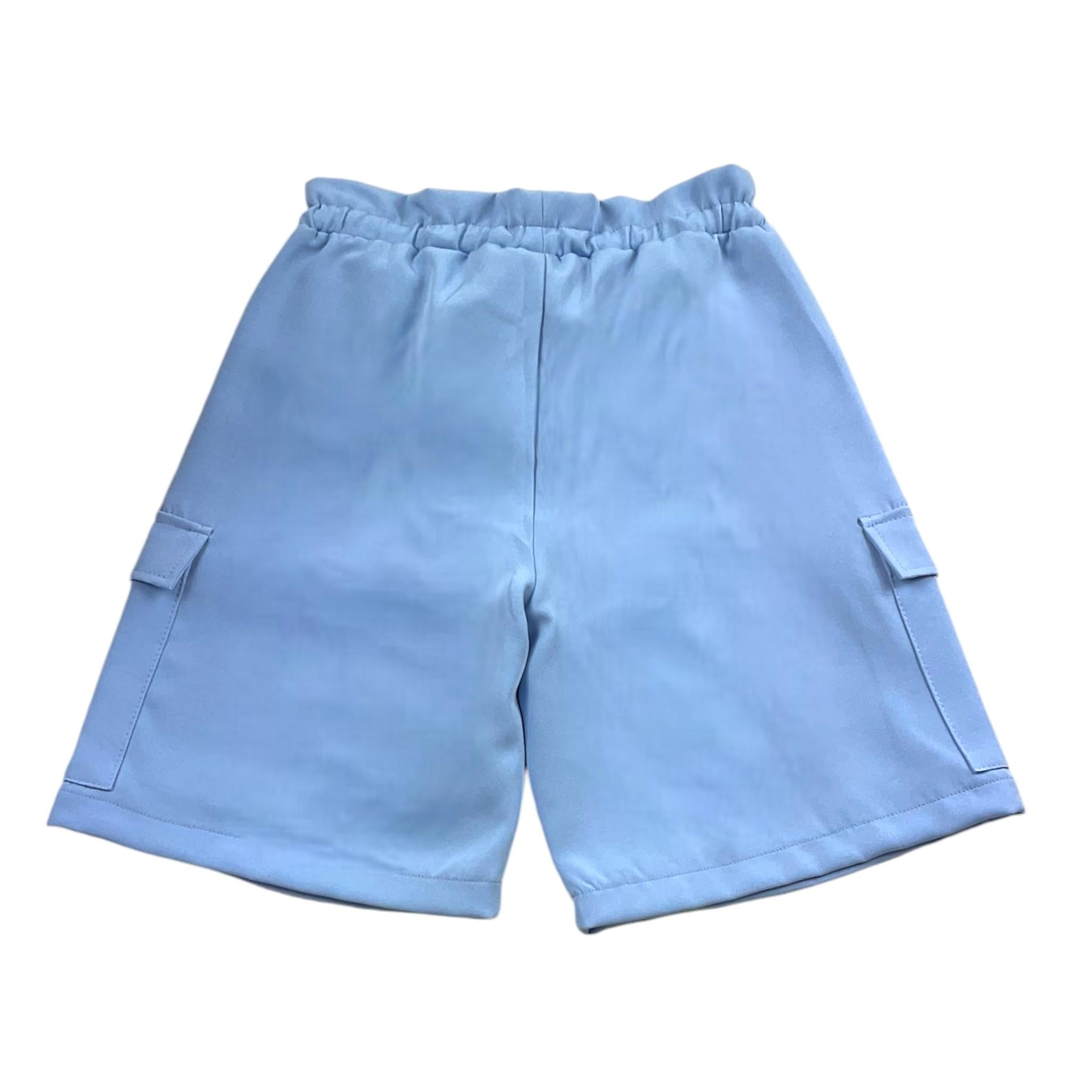 Lalalu' Short Tinta Unita Con Elastico In Vita Azzurro Per Bambina LL2625 AZZURRO LU LU BY MISS GRANT 