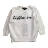 DANIELE ALESSANDRINI maglia girocollo tinta unita con stampa Bianco per Bambino 1291W00040J BIANCO DANIELE ALESSANDRINI 