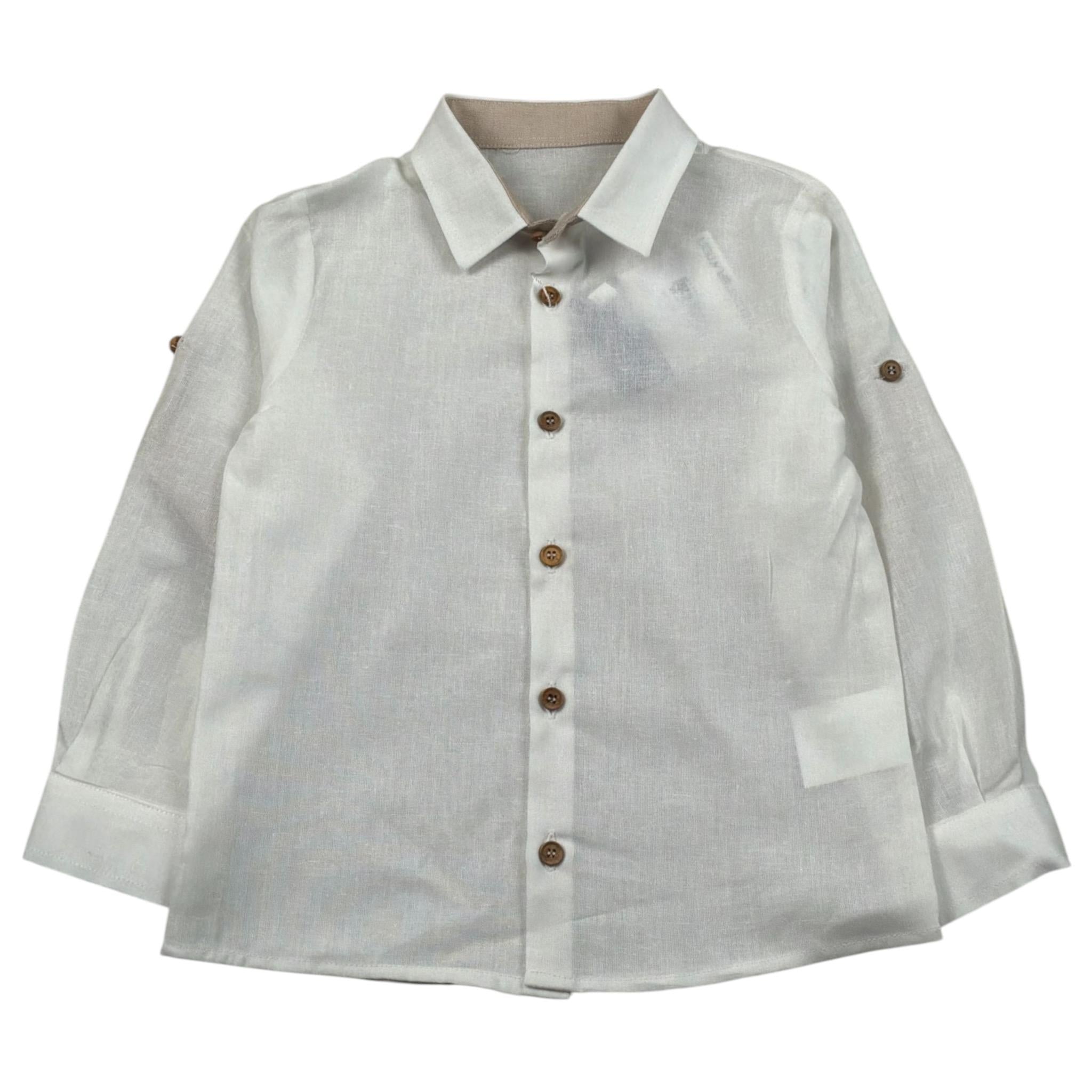 New Gereration Camicia Manica Lunga tinta unita Panna per Bambino 51193 PANNA NEW GERERATION 