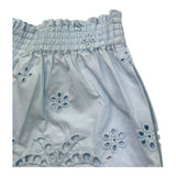 Saint Barth Short Fantasia Quadretti con Elastico In Vita per Bambina MEAVE AZZURRO SAINT BARTH 